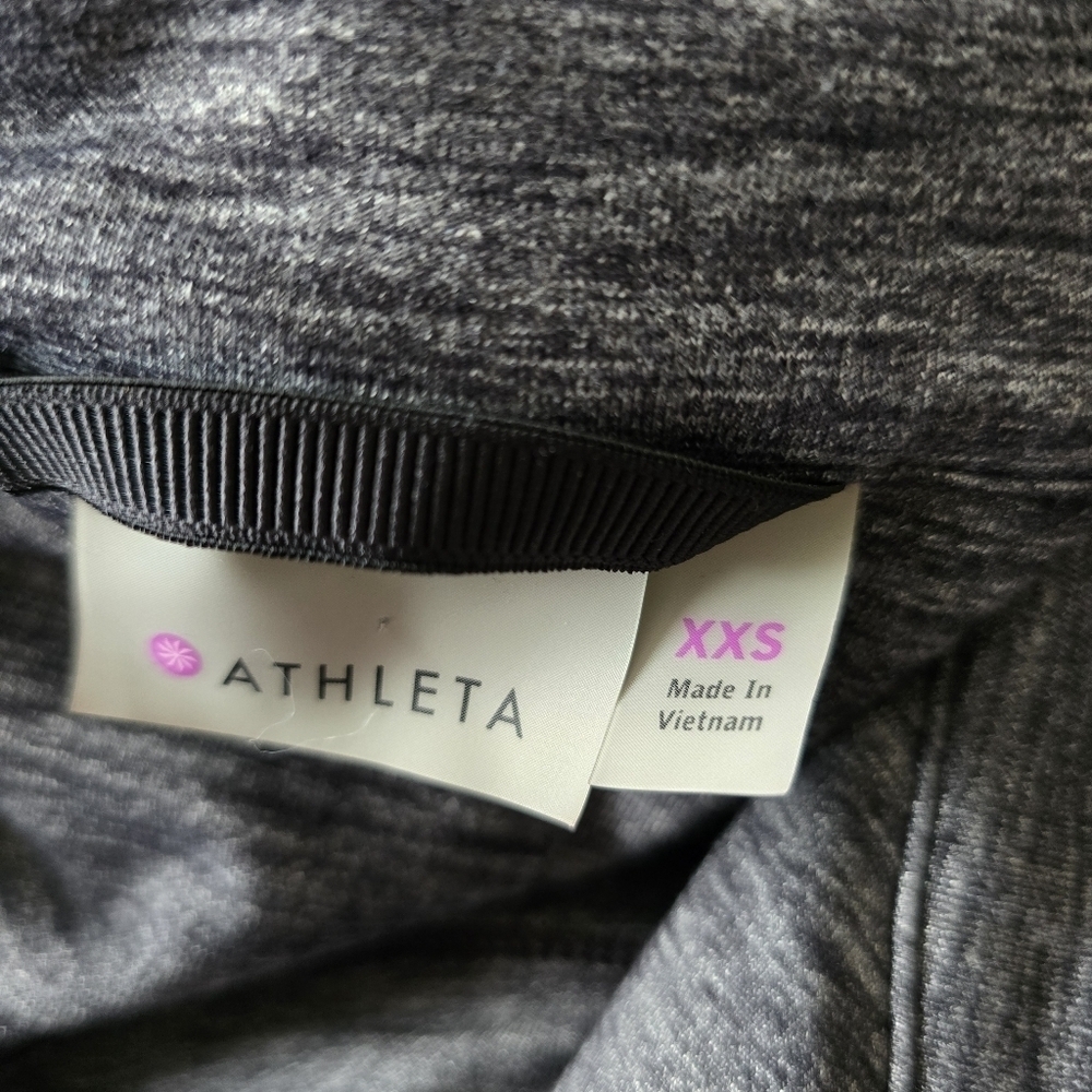 Athleta Intention Marled Gray Long Running Full Z… - image 5